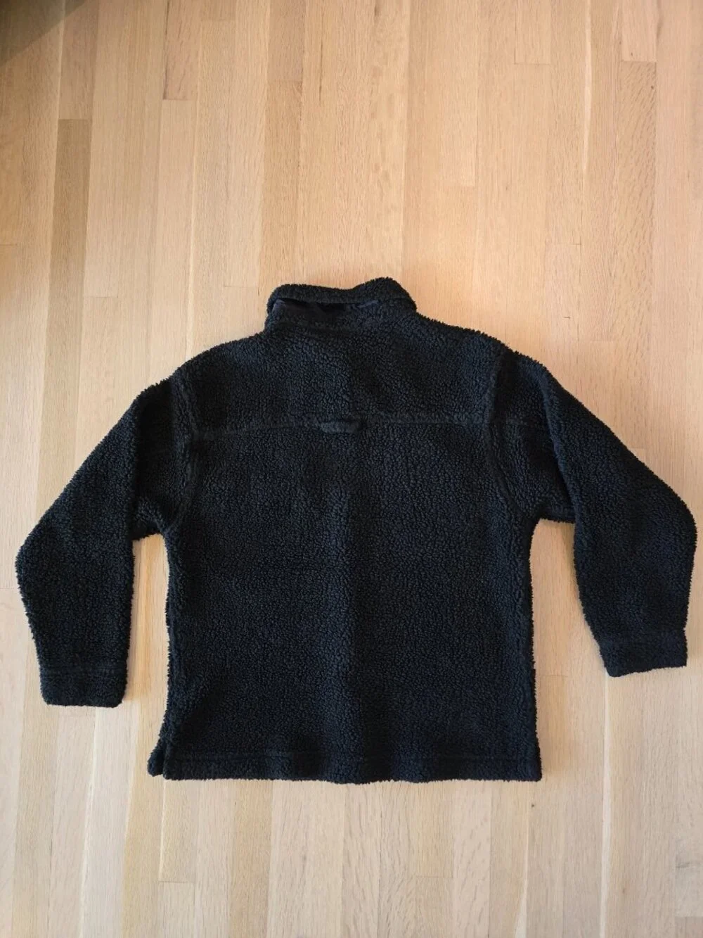 Wear First Men's Large Black Sherpa Fleece Button Down Shirt Jacket